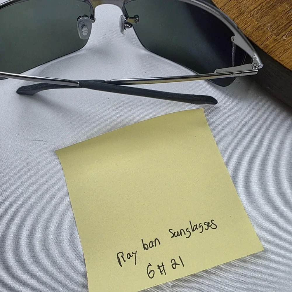 Ray-Ban RB 3183 Sunglasses Mens 63-15-125 Gray Green Polarized Wrap 004/9A